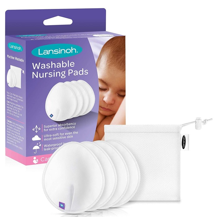 Coussinets d'allaitement lavables Lansinoh x4 blancs - Lansinoh