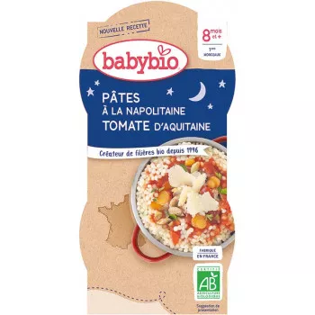 Babybio Bonne nuit pâtes à la napolitaine 2x200g 8m+ - Babybio