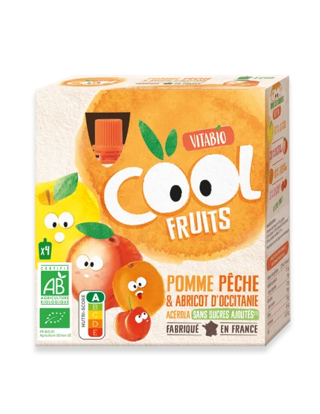 Vitabio Cool Fruits apple, peach and apricot pouches