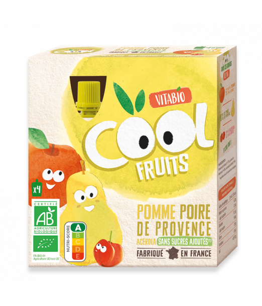 Vitabio Gourdes Pomme Poire Cool Fruits (Dès 6mois) - Maroc