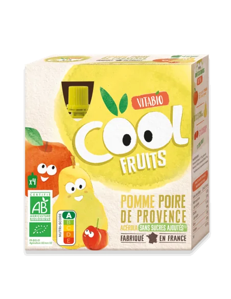 Vitabio Gourdes Pomme Poire Cool Fruits (Dès 6mois) - Maroc
