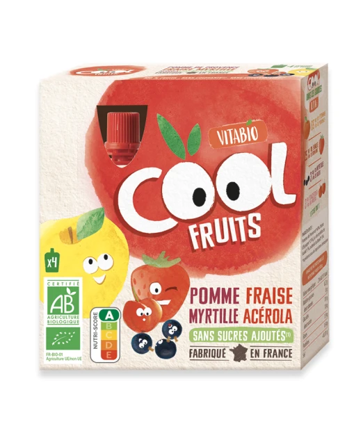 Vitabio fruit pouches Apple Strawberry Blueberry Cool Fruits