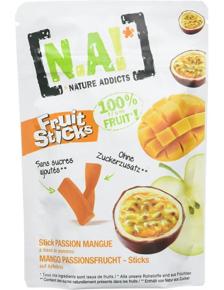 Gommes Fruit Sticks Mangue Passion Nature Addicts NA! - Maroc