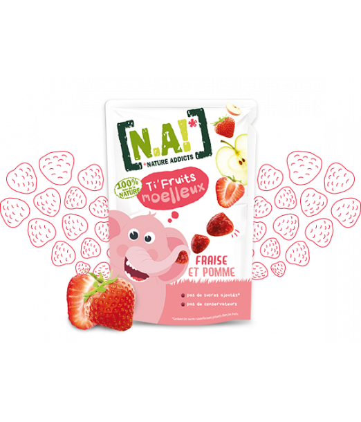 Gommes Ti'Fruits Moelleux Fraise Nature Addicts NA! -  Maroc