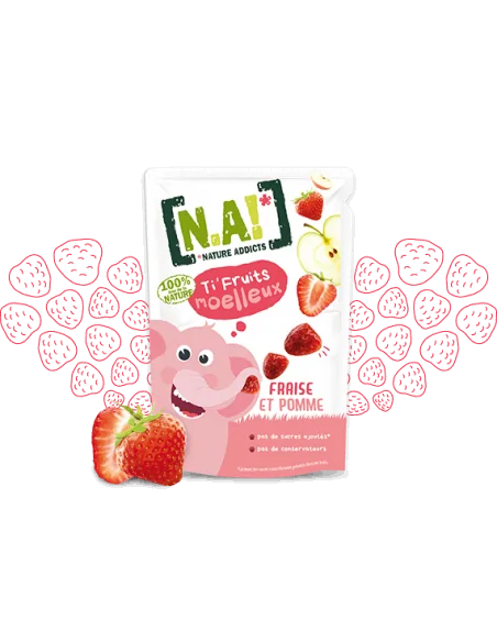 Gommes Ti'Fruits Moelleux Fraise Nature Addicts NA! - Maroc