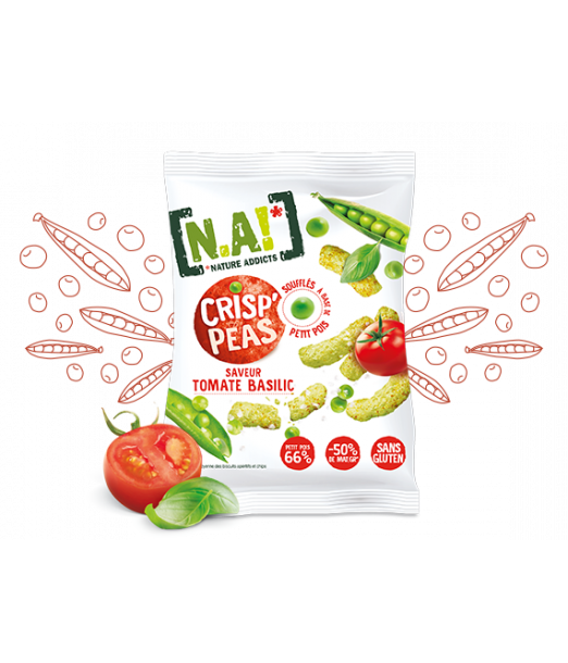 Chips Crisp'Peas Tomate Basilic Nature Addicts NA! -  Maroc
