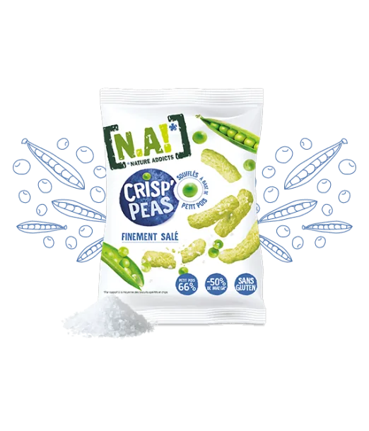 Chips Crisp'Peas Finement Salé Nature Addicts NA! - Maroc