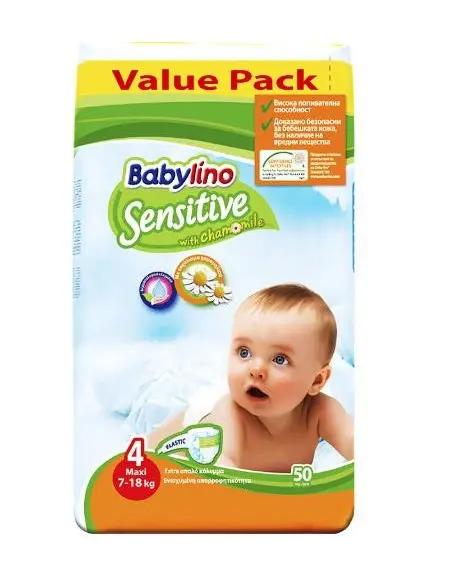 Couches Babylino Taille 4 (7-18kg) 46unités - Babylino Maroc