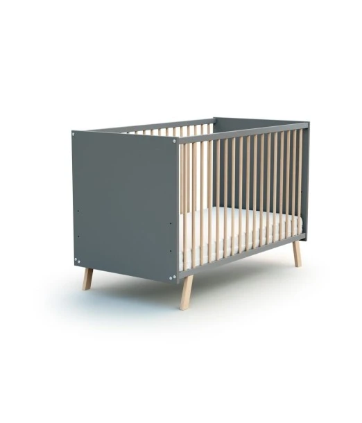 Carnival beech grey crib 60×120 cm