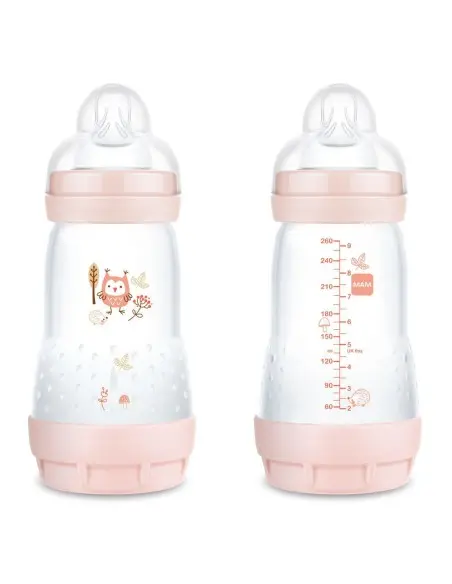 MAM anti-colic baby bottle 260 ml Pink — photo 2