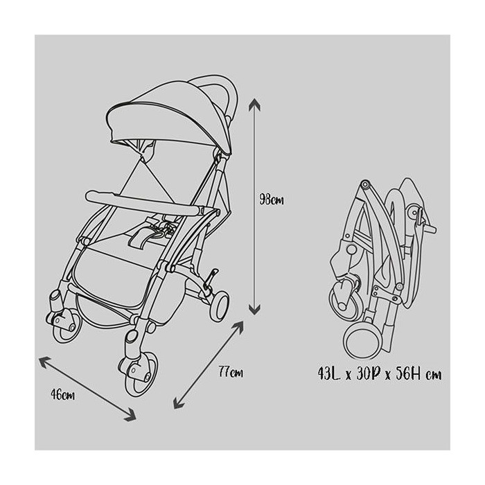 Poussette Combinée 2en1 Nania Lili + Siège BeOne Groupe 0+ -