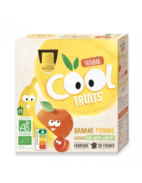 Vitabio fruit pouches Apple Banana Cool Fruits