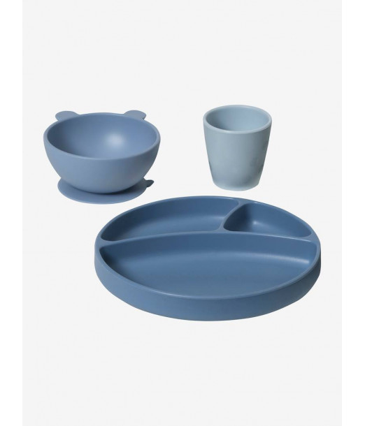Coffret repas en silicone - Baby Blue - Vertbaudet Maroc