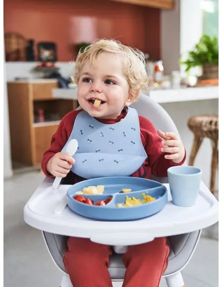 Coffret repas en silicone - Baby Blue - Vertbaudet Maroc