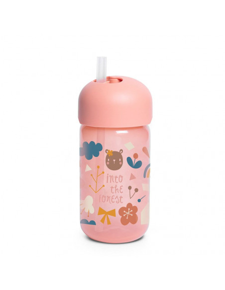 Suavinex Tasse d'apprentissage avec paille 340ml Rose 18m+ -