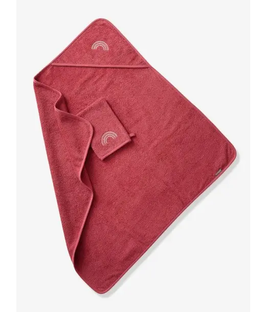 Sortie de bain + gant Oeko-Tex® - Framboise 80x80cm Univers 2