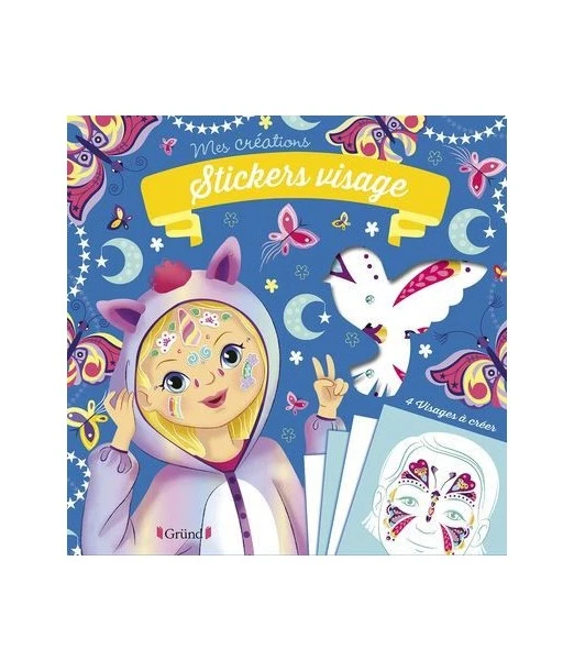 Face stickers Magical Animals and rhinestones for 4 costumes from 6 years