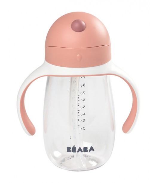 Tasse à paille Béaba 300ml Rose - Beaba Maroc