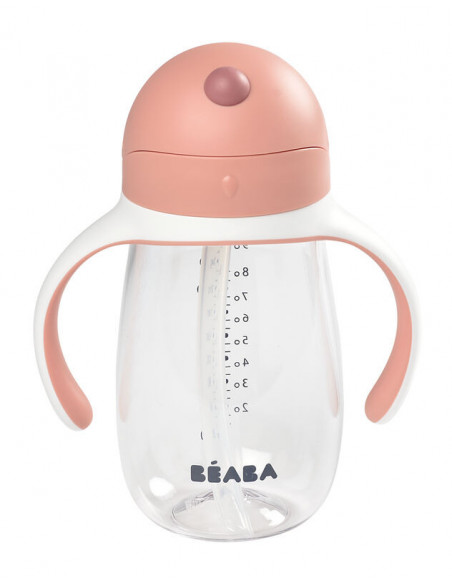 Tasse à paille Béaba 300ml Rose - Beaba Maroc