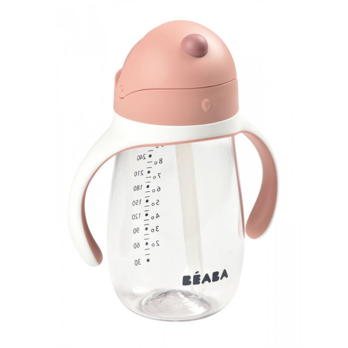 Tasse à paille Béaba 300ml Rose - Beaba Maroc