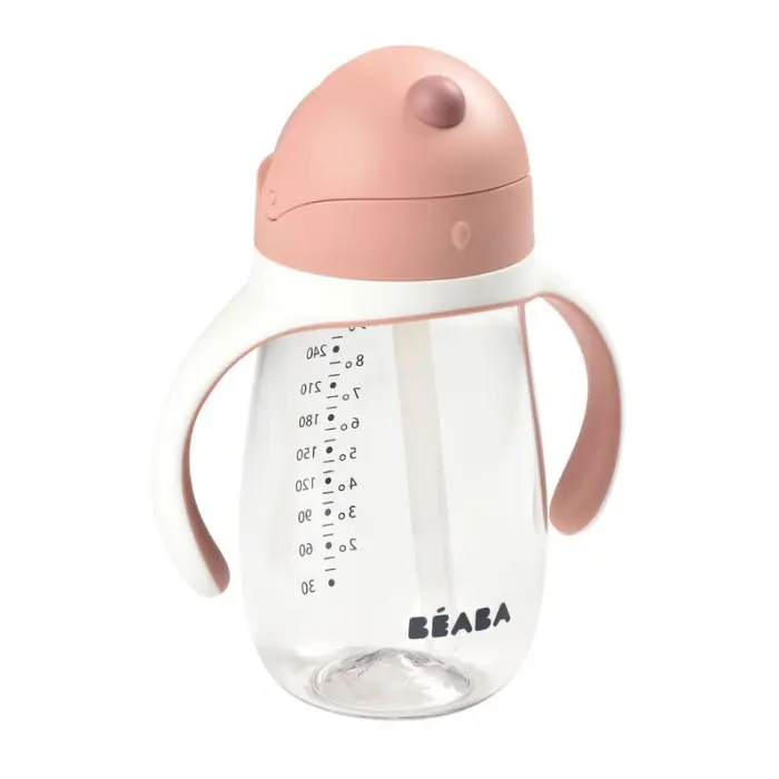 Tasse à paille Béaba 300ml Rose - Beaba Maroc