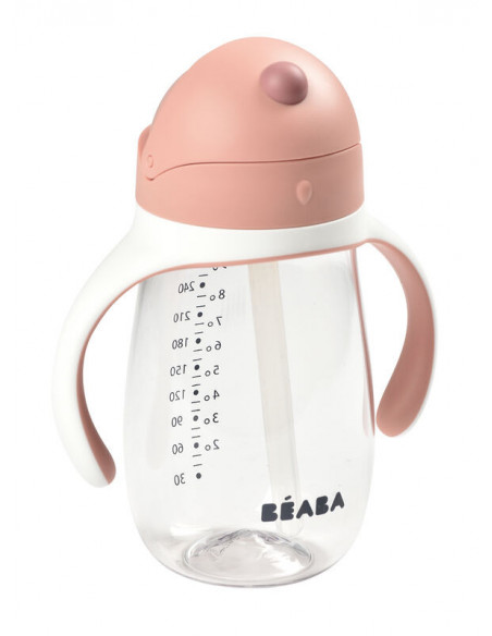 Tasse à paille Béaba 300ml Rose - Beaba Maroc