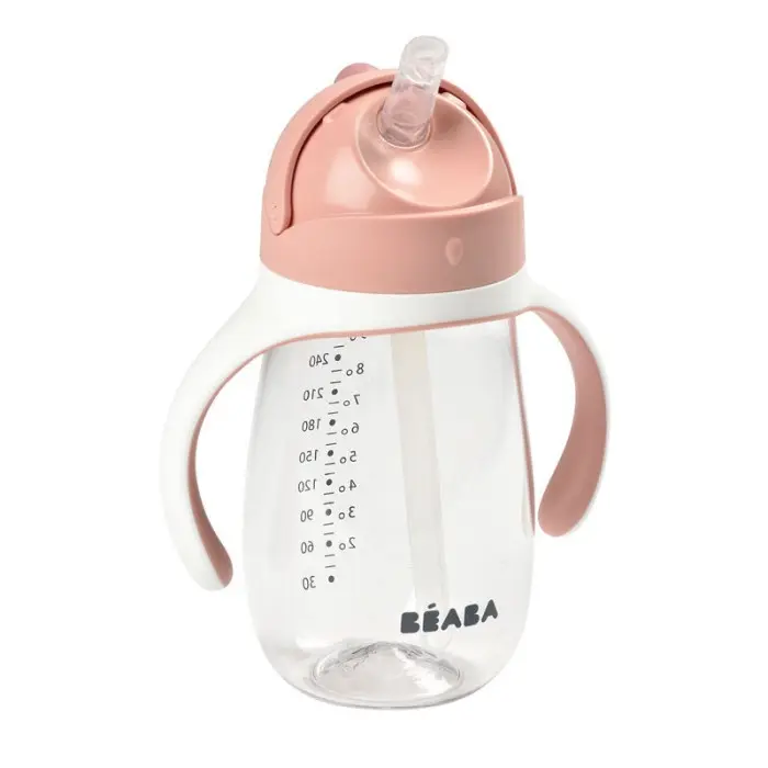 Tasse à paille Béaba 300ml Rose - Beaba Maroc