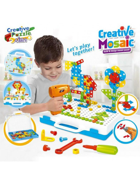 Puzzle Mosaïque Créative 3D avec Vis 3ans+ - Maroc