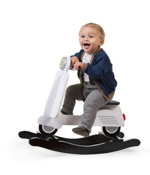 Scooter Vespa A Bascule ChildHome Blanc - ChildHome Maroc 2