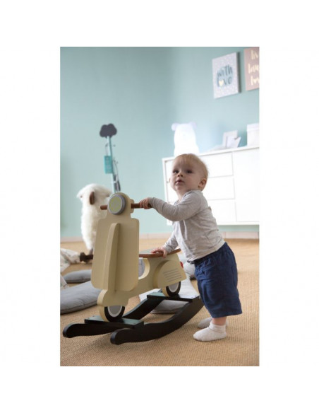 Scooter Vespa A Bascule ChildHome Beige - ChildHome Maroc