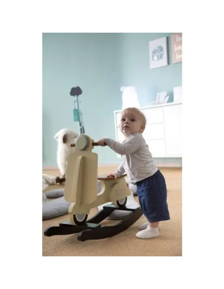 Scooter Vespa A Bascule ChildHome Beige - ChildHome Maroc