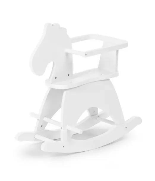 Cheval A Bascule + Barre Blanc ChildHome - ChildHome Maroc