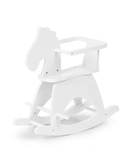Cheval A Bascule + Barre Blanc ChildHome - ChildHome Maroc