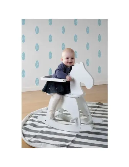 Cheval A Bascule + Barre Blanc ChildHome - ChildHome Maroc