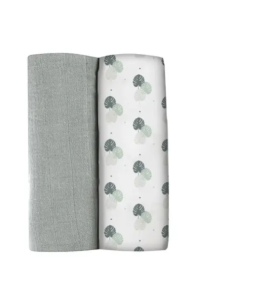 Lot De 2 Langes XXL En Coton - Mirage Grey / Jungle Béaba -