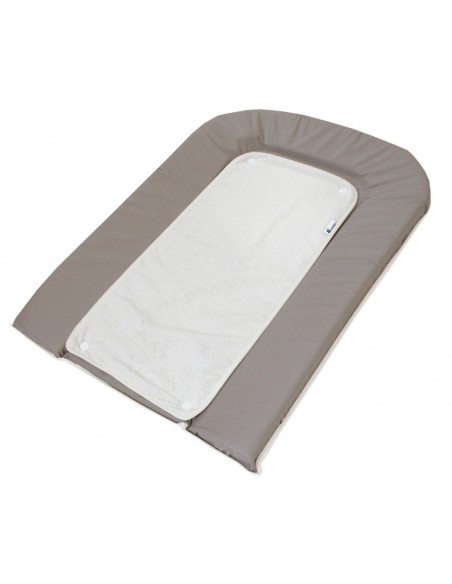 Matelas à langer PVC Gris avec éponge pressionnée + 1 éponge