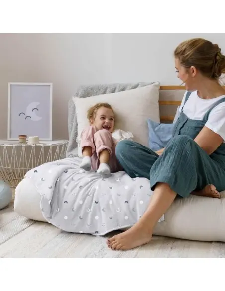 Couverture Doomoo Dream 75x100cm Blue Grey Moon - Doomoo Maroc