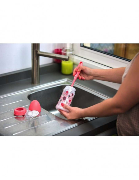 Goupillon 2 En1 Pour Biberon Et Tétine Corail Badabulle Univers