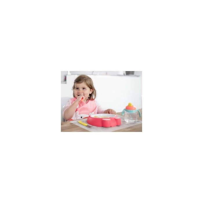 Assiette Antidérapante Pour Bébé Rose Intense Badabulle Univers