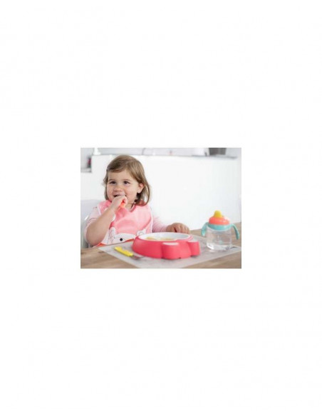 Assiette Antidérapante Pour Bébé Rose Intense Badabulle Univers