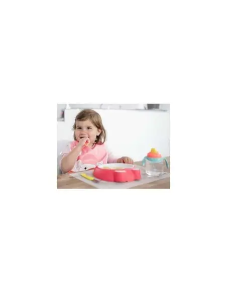 Assiette Antidérapante Pour Bébé Rose Intense Badabulle Univers