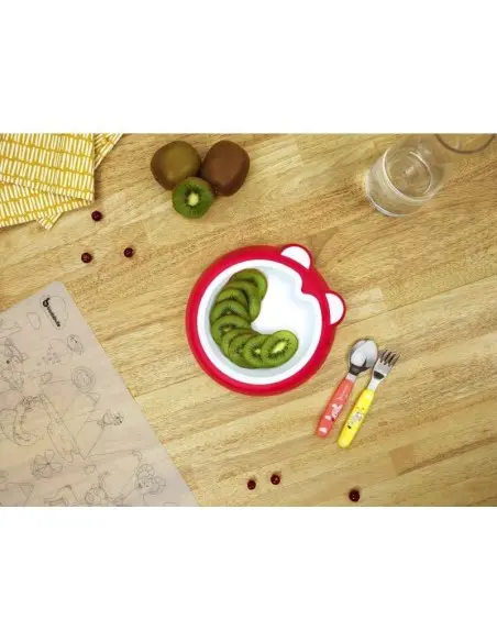 Assiette Antidérapante Pour Bébé Rose Intense Badabulle Univers