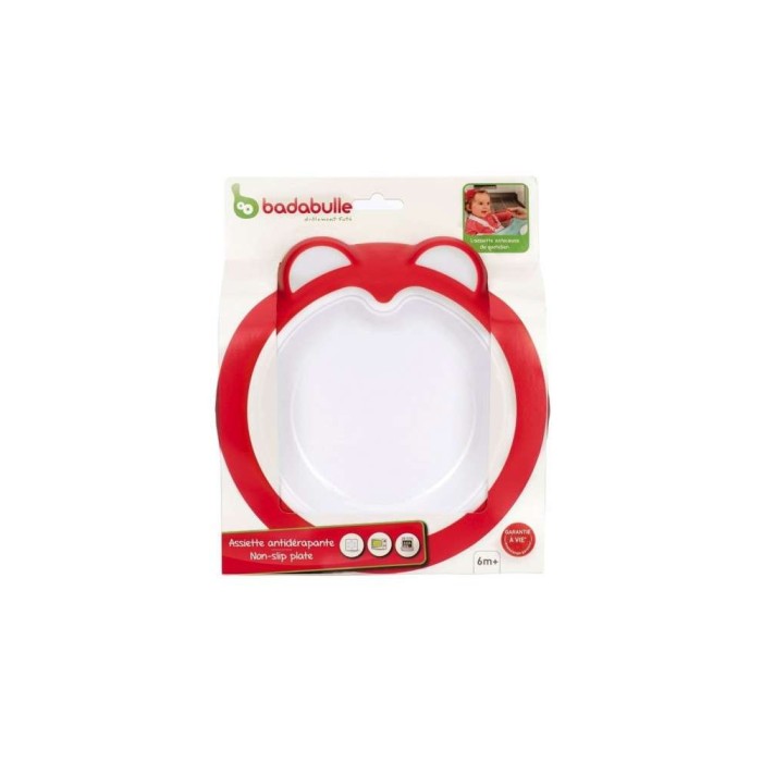 Assiette Antidérapante Pour Bébé Rose Intense Badabulle Univers