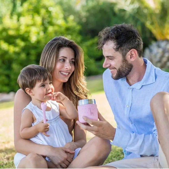 Thermos Miniland Pour Aliments Solides Mini Rose Vaisselle bébé