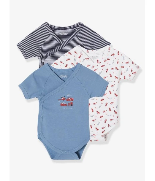 Pack of 3 short-sleeve bodysuits from 1 month 100% Cotton