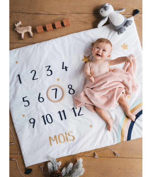 Tapis photo bébé - ivoire - Vertbaudet Tapis d'éveil -