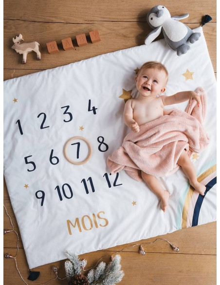 Tapis photo bébé - ivoire - Vertbaudet Tapis d'éveil -