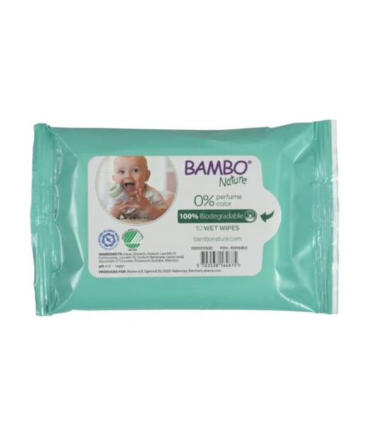 Lingettes Bambo Nature sans parfum x10 Lingettes - Bambo