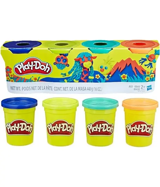 Play Doh Pâte à modeler 4 pots Jeux éducatifs - Maroc