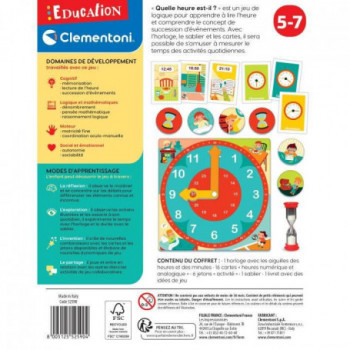 Clementoni Education Horloge Tic-Tac 5-7ans 5 - 7 ans -